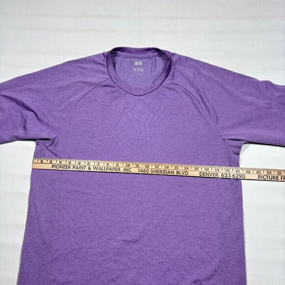 Uniqlo Dry-Ex Ordor Control Cool to The Touch Purple Performance T-Shirt Mens L - Picture 7 of 11